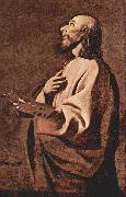 Francisco de Zurbaran Probable self portrait of Francisco Zurbaran as Saint Luke, painting